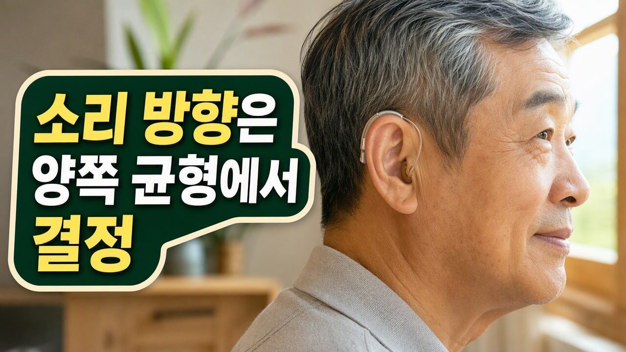 하계동보청기 양쪽 착용 시 방향 감각 개선을 확인하는 소리 조절 기준